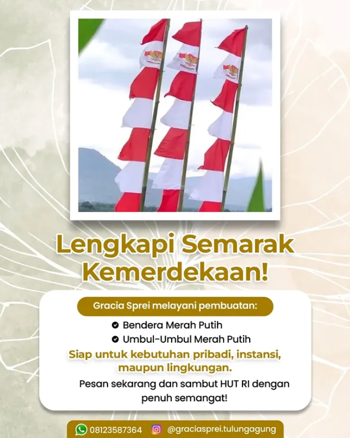 <p>Sambut HUT Kemerdekaan RI dengan semangat merah